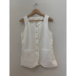 Maeve Cream Button-Down Vest